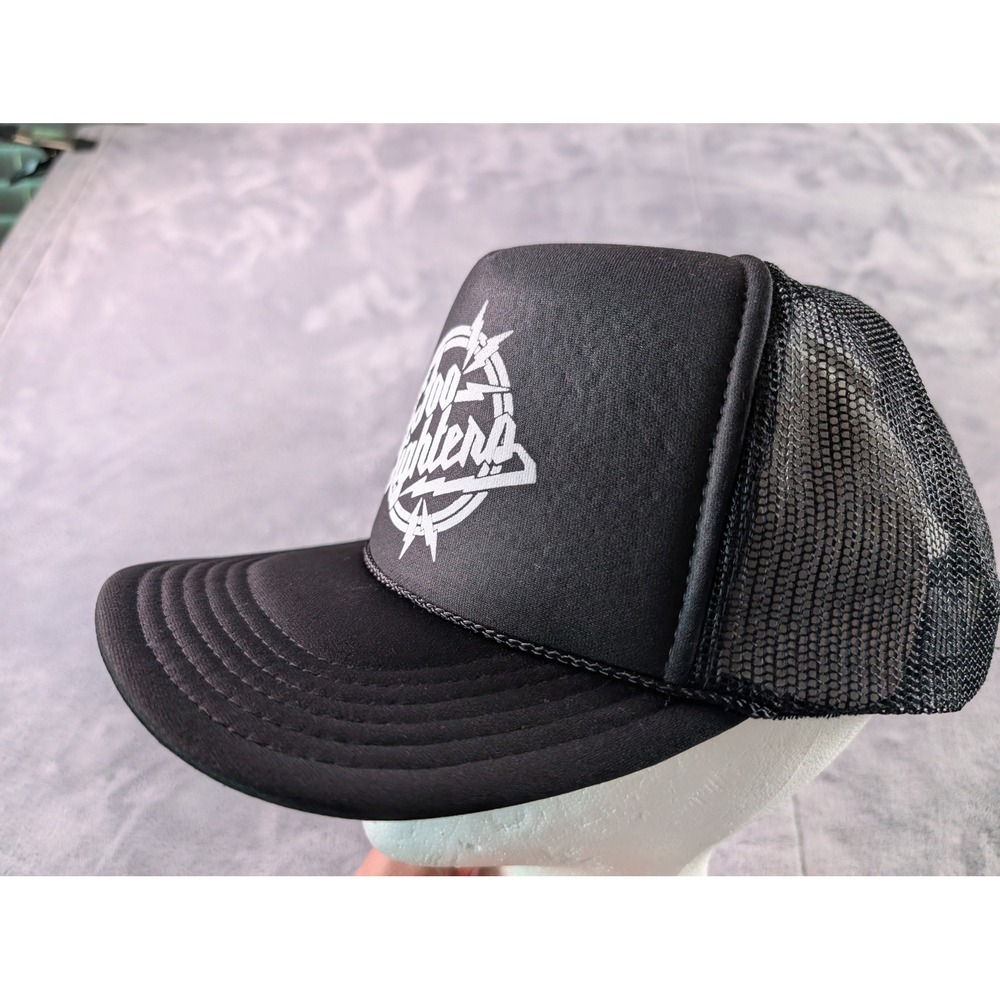 Foo Fighters Black Trucker Hat Otto Collection Band Logo Mesh Snapback Cap - Picture 2 of 5